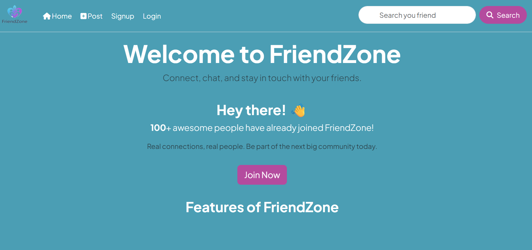 FriendZone - Social Media Web App